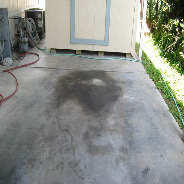 Pressure Washing Oil Stain Removal