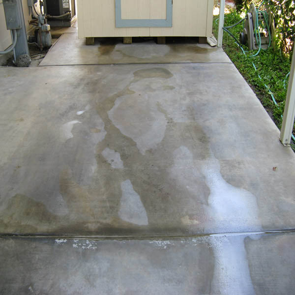 Pressure Washing Oil Stain 