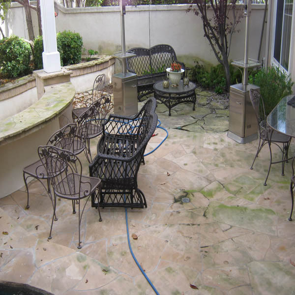 Pressure Washing Patio Before